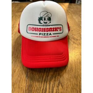 Doughbriks Pizza Mesh Trucker Hat Red Snapback West Hollywood Los Angeles